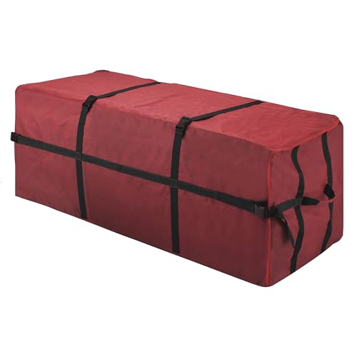 Elf Stor Aufbewahrungstasche für künstliche Bäume bis zu 1,8 m, Burgunderrot, Segeltuch und Bindebänder, Nylon 600D Oxford Canvas, burgunderfarben, (L) 48” x (W) x (H) 20” von Elf Stor