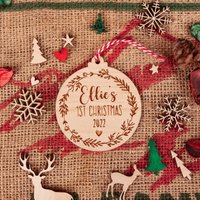 Personalisierte Babys Erste Weihnachtsbaumkugel, Weihnachtsbaumschmuck, Weihnachtsdekoration, Neues Babygeschenk, 1 von ElfPersonalisedGifts