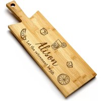 Personalisiertes Bambus-Servierbrett, Gin Tonic Board, G&t Geschenk, Foodie Zitate, Käsebrett, Sushi-Brett, Tapas-Brett von ElfPersonalisedGifts