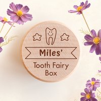 Zahnfee Box, Personalisiert, Zahnbox Aus Holz, Gravierte Andenken Box, Holz Schmuck, Massivholz Topf, Zahnverlust Halter, Neues Baby Geschenk, Tf01 von ElfPersonalisedGifts