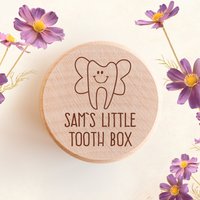 Zahnfee Box, Personalisiert, Zahnbox Aus Holz, Gravierte Andenken Box, Holz Schmuck, Massivholz Topf, Zahnverlust Halter, Neues Baby Geschenk, Tf08 von ElfPersonalisedGifts