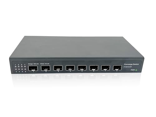 Elfcam® - 10Gbps Switch mit 8 Ports 10G SFP+, 10GbE Glasfaser-Switch Kompatibel mit Cisco, Ubiquit, Verlängern Sie Ihr Netzwerk um 10Gb von Elfcam