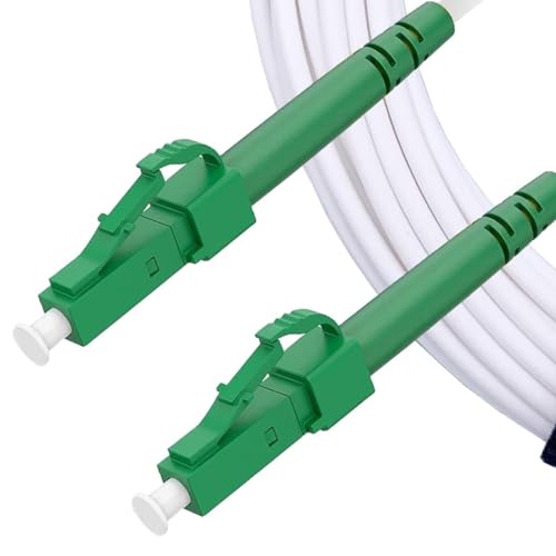 Elfcam® - 1m LC/APC zu LC/APC Glasfaserkabel Singlemode Simplex, OS2 9/125μm LSZH Optischer Kabel Weiß (1M) von Elfcam