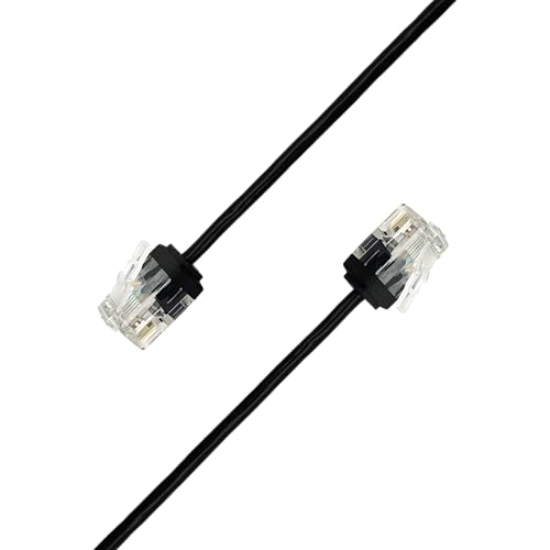 Elfcam® - 1m Slim Cat 6 Ethernet Kabel, Cat6 32AWG WAN LAN Netzwerkkabel, Ultra Slim Schwarz (1 Meter) von Elfcam