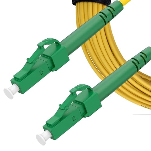 Elfcam® - 3m LC/APC zu LC/APC Glasfaserkabel Singlemode Simplex, OS2 9/125μm LSZH Optischer Kabel Gelb (3M) von Elfcam