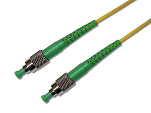 Elfcam® - FC/APC zu FC/APC Glasfaserkabel Monomode Simplex OS2 9/125µm LSZH Gelb (10M) von Elfcam