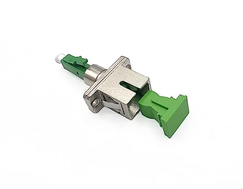 Elfcam® - Glasfaser-Adapter, Singlemode Simplex LC/APC Male/Stecker auf SC/APC Female/Buchse, 1 Stück von Elfcam