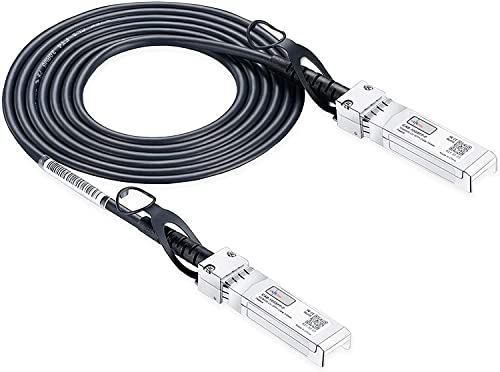 Elfcam - 10G SFP+ auf SFP+ DAC kompatibel 10G DAC SFP+ zu SFP+ kompatibles Kupfer passiv AWG24 Twinax Kabel, Kompatibel für Cisco, Juniper, Mikrotik, Huawei (8M) von Elfcam