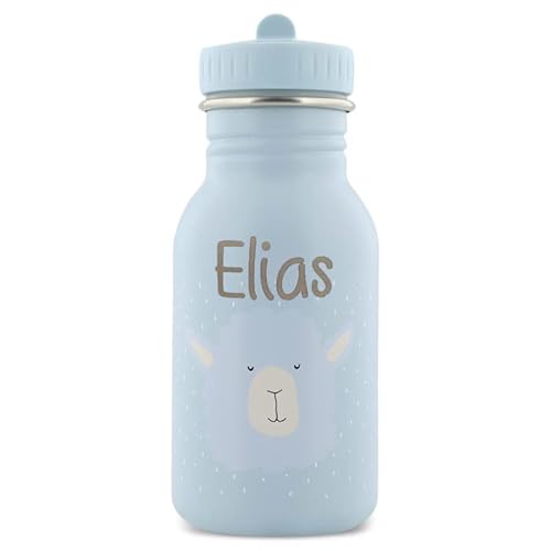 Personalisierte Trinkflasche aus Edelstahl von Trixie Baby Gravur des Namens (350 ml, Alpaca) von Elfenstall