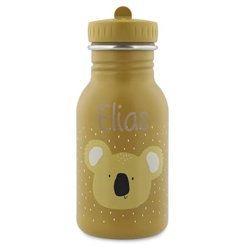 Personalisierte Trinkflasche aus Edelstahl von Trixie Baby Gravur des Namens (350 ml, Koala) von Elfenstall