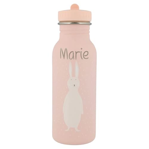Personalisierte Trinkflasche aus Edelstahl von Trixie Baby Gravur des Namens (500 ml, Hase) von Elfenstall