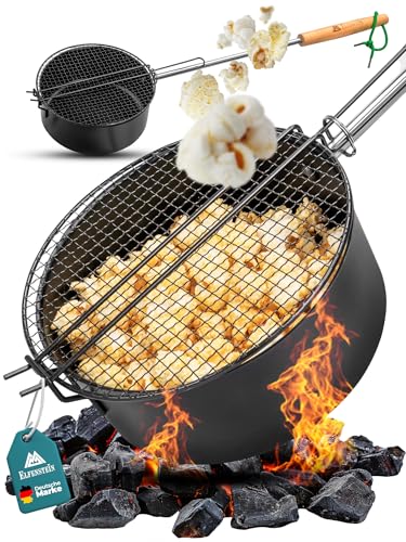 ELFENSTEIN Popcorn Maker Lagerfeuer aus hochwertigen Karbonstahl & Sicherheitsgriff, Outdoor Popcorn-Pfanne für Lagerfeuer, Grill und Feuerschale, Garten & Camping Zubehör für frisches Kino-Popcorn ELFENSTEIN Popcorn Maker Lagerfeuer aus hochwertigen Karbonstahl & Sicherheitsgriff, Outdoor Popcorn-Pfanne für Lagerfeuer, Grill und Feuerschale, Garten & Camping Zubehör für frisches Kino-Popcorn von Elfenstein
