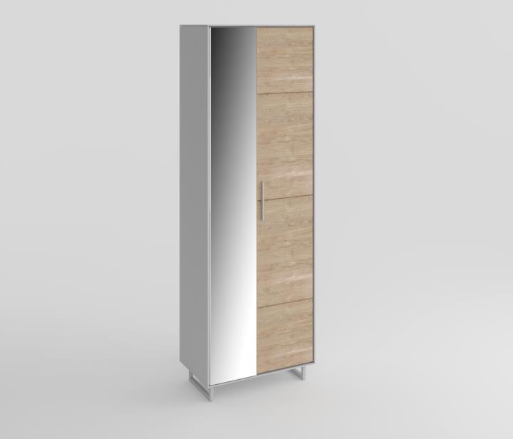 Dielenschrank KAI in Eiche Bianco massiv, Kreidefarben von Elfo Möbel
