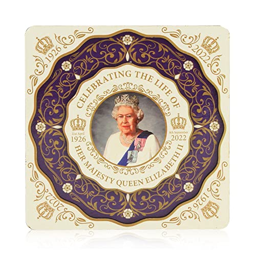 3D-Kühlschrankmagnet aus Holz mit Aufschrift "Celebrate the Life of Queen Elizabeth II 1926–2022", ein unvergessliches Souvenir-Geschenk für die Heimdekoration-Kollektion (von LILAJ) von Elgate