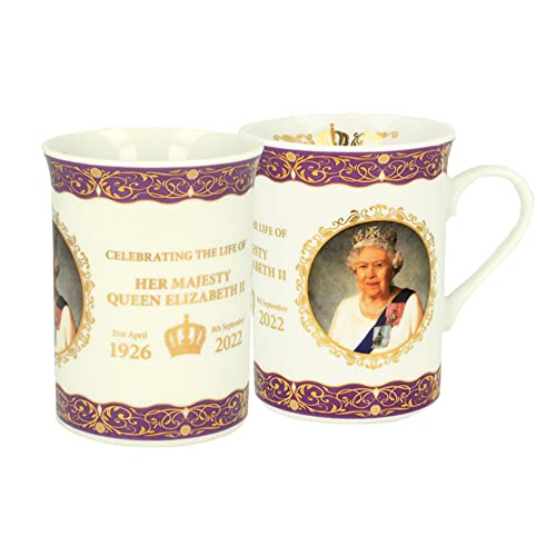 Queen Elizabeth II Porzellan Tasse Zum Gedenken Königin London Commemorating von Elgate
