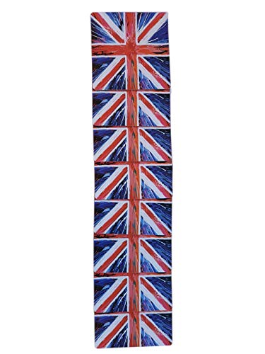 Getränkeuntersetzer mit Union Jack-Motiv, 8 Stück, modernes Design auf beiden Seiten, Cocktail-/Getränkeuntersetzer, für Tasse oder Glas, britische Flagge, Souvenir aus London, England von Elgate