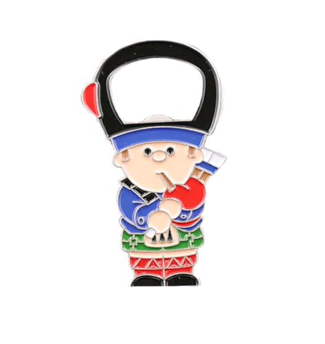 Scottish Piper - Metal Bottle Opener Magnet von Elgate