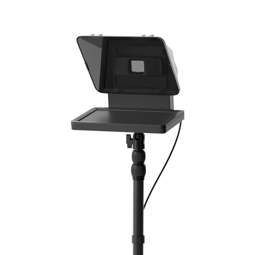 Elgato Prompter/Stangenhalterung-Set – Premium-Teleprompter mit ausfahrbarer Tischklemme (bis zu 125 cm), kompatibel mit DSLR, Webcam, Smartphone, ideal für Streaming und Videokonferenzen, für Mac/PC von Elgato