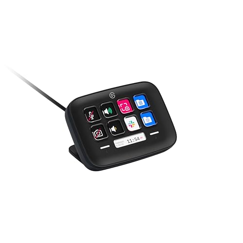 Elgato Stream Deck Neo (Schwarz) – 8 anpassbare Tasten, 2 Touch Points, rasante Tasks & Workflows – Steuern Sie Word, Excel, PowerPoint, Teams, Zoom, Spotify etc - Kompatibel mit Mac und PC von Elgato