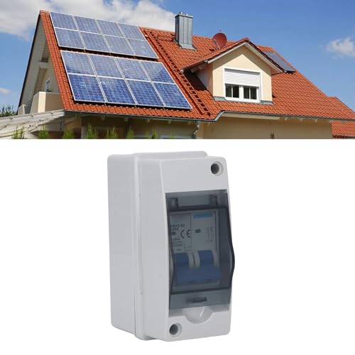 ElgnAura 40A DC Disconnect Switch, Miniature Circuit Breaker with IP65 Weatherproof Distribution Box, Protective Transparent Cover for Solar PV System, Ideal for Home and RV Use von ElgnAura
