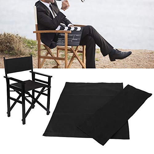 ElgnAura Director Chair Replacement Canvas, 1 Set Replacement Seat Cloth and Back Canvas for Home Director Chair (Black) von ElgnAura