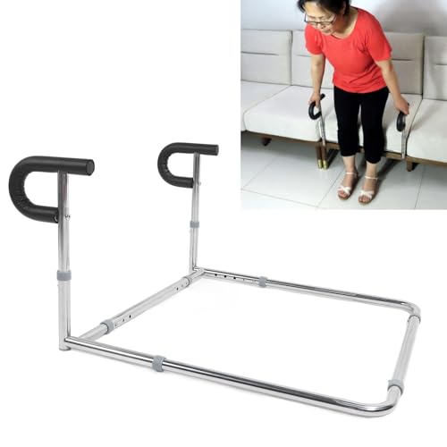 ElgnAura Stand Assist Rail, Adjustable Stainless Steel Couch Lift Assist Device 220.5lb Load Portable Mobility Aid for Elderly and Disabled von ElgnAura