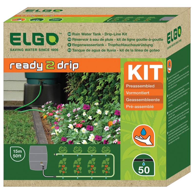 Elgo Regentonnen-Tropfschlauch 'RWK50' grün 15 m von Elgo