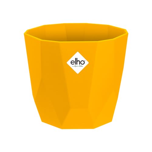 elho B.for Rock 14 - Blumentopf für Innen - Ø 14.8 x H 13.0 cm - Gelb/Ocker von elho