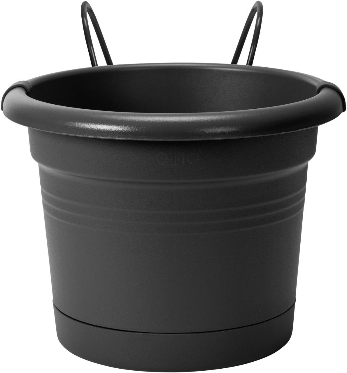 Elho Blumentopf + Halter Green Basics Ø 20 x 18,5 cm lebhaft schwarz von Elho