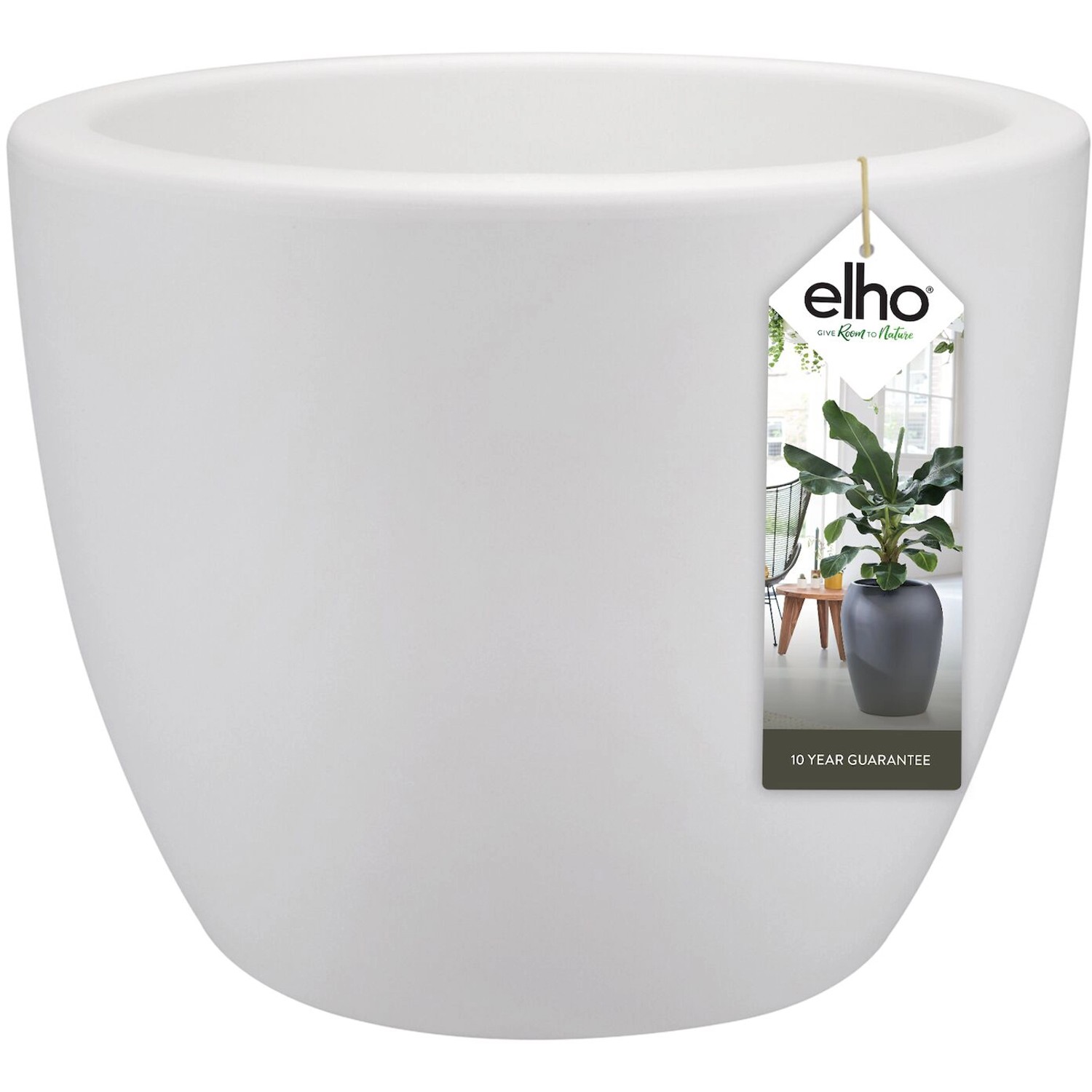 Elho Blumentopf Pure Soft mit Rollen Ø 49 cm Weiß von Elho