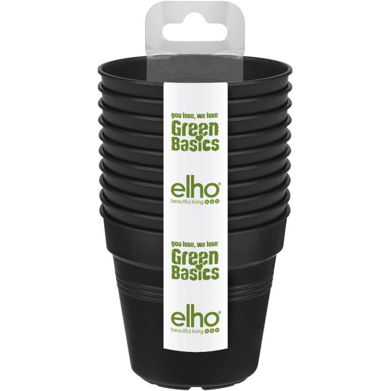 Elho Anzuchttopf Starterset Green Basics Living Schwarz aus Recycling-Kunststoff von Elho