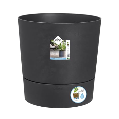 elho Greensense Aqua Care Rund 43 mit Integrierte Wasserspeicher - Blumentopf für Innen & Außen - 100% Recyceltem Plastik - Ø 43.0 x H 42.5 cm - Grau/Holzkohlengrau elho Greensense Aqua Care Rund 43 mit Integrierte Wasserspeicher - Blumentopf für Innen & Außen - 100% Recyceltem Plastik - Ø 43.0 x H 42.5 cm - Grau/Holzkohlengrau von elho