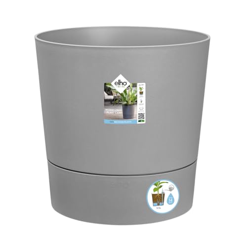 elho Greensense Aqua Care Rund 43 mit Integrierte Wasserspeicher - Blumentopf für Innen & Außen - 100% Recyceltem Plastik - Ø 43.0 x H 42.5 cm - Grau/Light Beton von elho