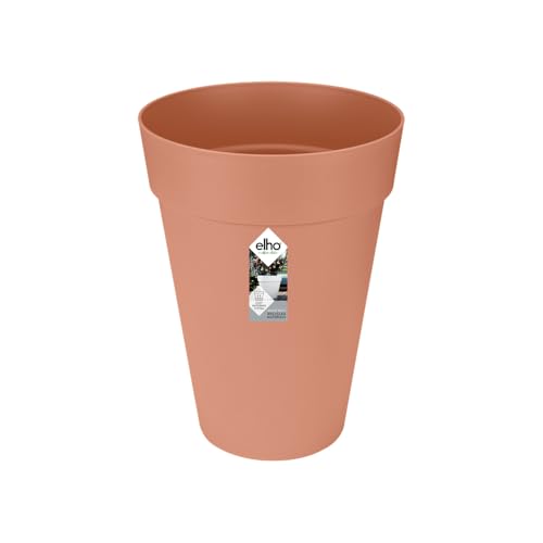 elho Loft Urban Rund Hoch 28 - Blumentopf für Außen - Ø 27.5 x H 35.8 cm - Rosa/Zartrosa von elho