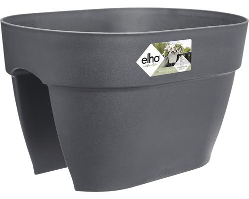 Elho Pflanzkübel Vibia Campana mit Überlaufrohr Kunststoff anthrazit 40 x 26 cm von Elho