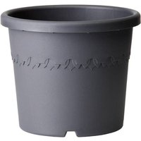 Elho - Pflanztopf Algarve ø 40 x 34 cm anthrazit Kunststofftöpfe von Elho