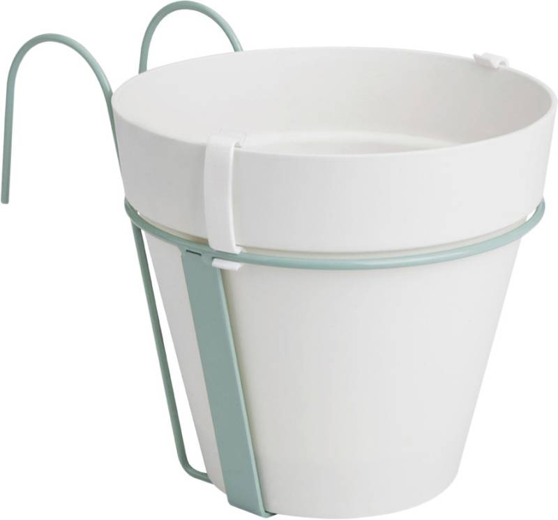 Elho Pflanztopf Loft Urban mit Balkonhalter Ø 20 x 20 cm weiß von Elho