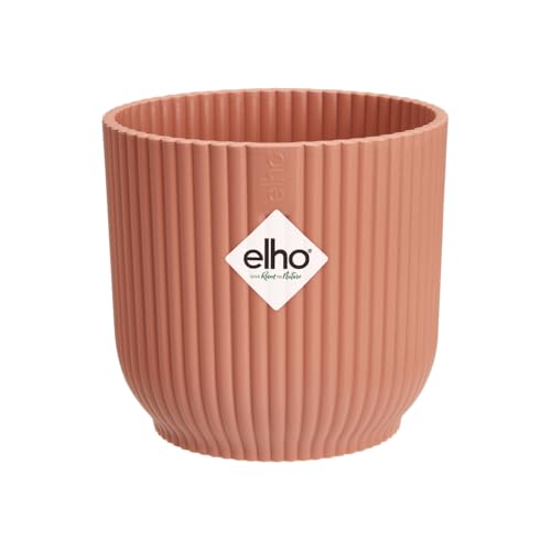 elho Vibes Fold Rund Mini 11 Pflanzentopf - Blumentopf für Innen - 100% recyceltem Plastik - Ø 11.1 x H 10.5 cm - Rosa/Zartrosa von elho