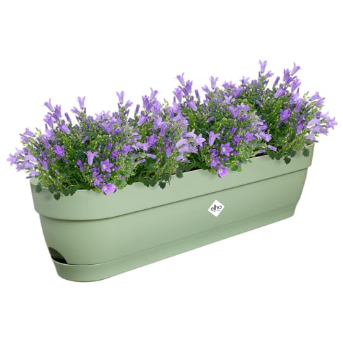 elho Vibia Campana Balkonkasten 70 mit Wasserreservoir - Blumentopf Balkon - 100% recyceltes Plastik - Ø 69.0 x H 17.0 cm - Grün/Pistazien Grün von elho