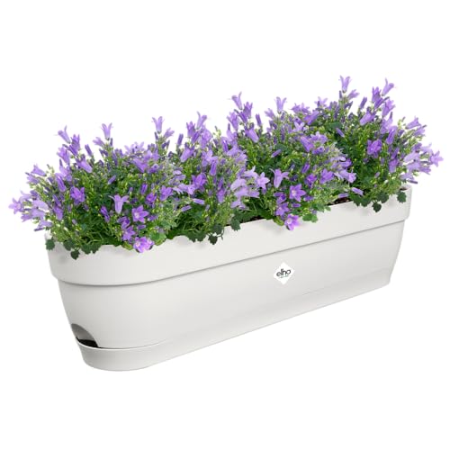 elho Vibia Campana Balkonkasten 70 mit Wasserreservoir - Blumentopf Balkon - 100% recyceltes Plastik - Ø 69.0 x H 17.0 cm - Weiß/Seidenweiß elho Vibia Campana Balkonkasten 70 mit Wasserreservoir - Blumentopf Balkon - 100% recyceltes Plastik - Ø 69.0 x H 17.0 cm - Weiß/Seidenweiß von elho