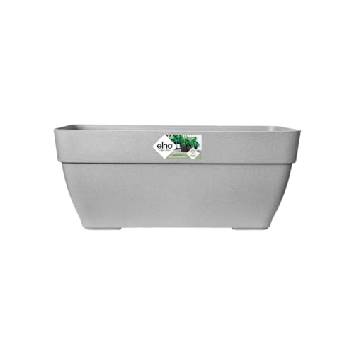 Elho Vibia Campana Trough 80 - Übertopf für Außen - Ø 76.5 x H 33.3 cm - Grau/Living Beton von elho