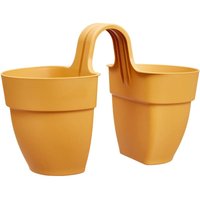 Elho - Vibia campana Geländertopf Flower Twin Honiggelb 21 cm - Kunststoff Elho - Vibia campana Geländertopf Flower Twin Honiggelb 21 cm - Kunststoff von Elho