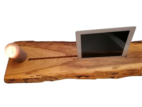 ELI Badewannenbrett Relax Rex - Eiche - Natur mit Baumkante (85 cm) von Eli