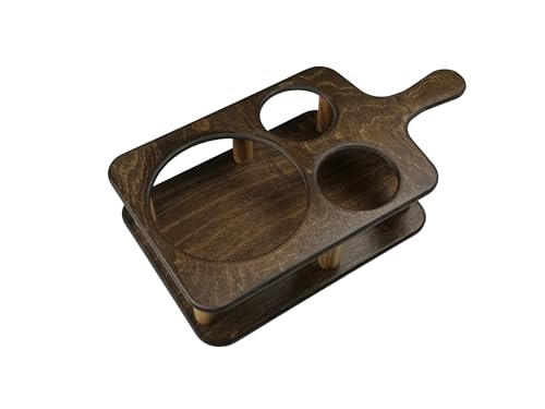Eli Couchbar Snackbox Größe M Premium Qualität Snackbar, Snackschale und 2 Getränkehalter, Geschenk für Männer und Frauen, Couchbutler in versch. Farben • Größe M (Braun) von Eli
