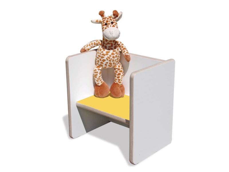 Eli Kinderhocker ELI Wendehocker - Mini - Weiß mit bunter Sitzfläche von Eli
