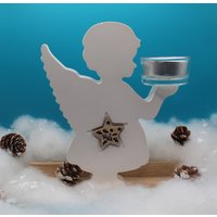 Engel Aus Raysin Mit Teelichtkerzenhalterung Auf Klötzchen, Weihnachtsdeko, Dekoration Engel Aus Raysin Mit Teelichtkerzenhalterung Auf Klötzchen, Weihnachtsdeko, Dekoration von ElianiShop
