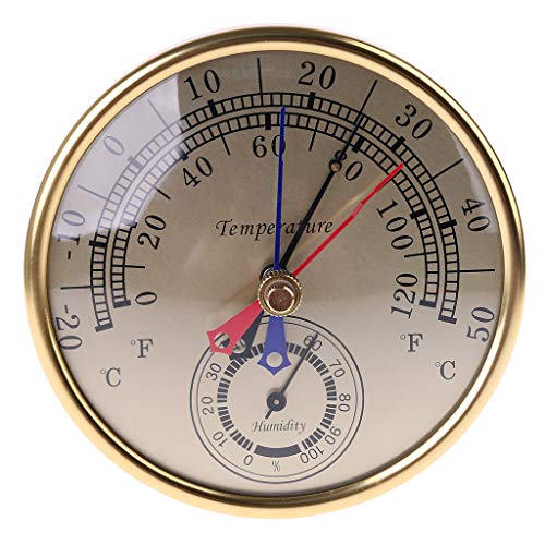 Eliky 5"Min Max Thermometer Hygrometer Wandhalterung Analog Temperatur Luftfeuchtigkeit von Eliky