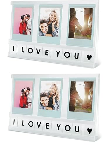 Elil Fuji Instax Frames 2 Sets Fujifilm Instax Accessory for Fuji Film Camera, Acrylic Frame with Personalized Message for Fujifilm Instax Mini 7 Film Fujifilm Instax Wide 300 Film Instax Square von Elil