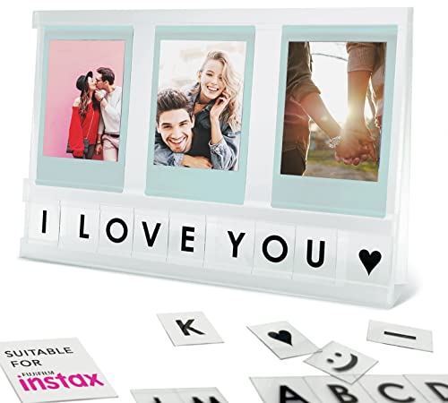Elil Instax-Rahmen für Fujifilm Instax Mini-Filmzubehör, Acrylrahmen für den Schreibtisch, Instax-Bildanzeige mit personalisierter Nachricht, kompatibel mit Instax Mini, Instax Square und Wide Instax Elil Instax-Rahmen für Fujifilm Instax Mini-Filmzubehör, Acrylrahmen für den Schreibtisch, Instax-Bildanzeige mit personalisierter Nachricht, kompatibel mit Instax Mini, Instax Square und Wide Instax von Elil