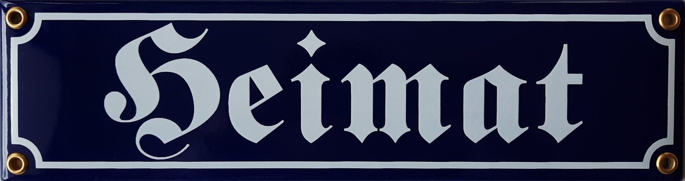Elina Email Schilder Metallschild Heimat, (Emaille/Email) von Elina Email Schilder